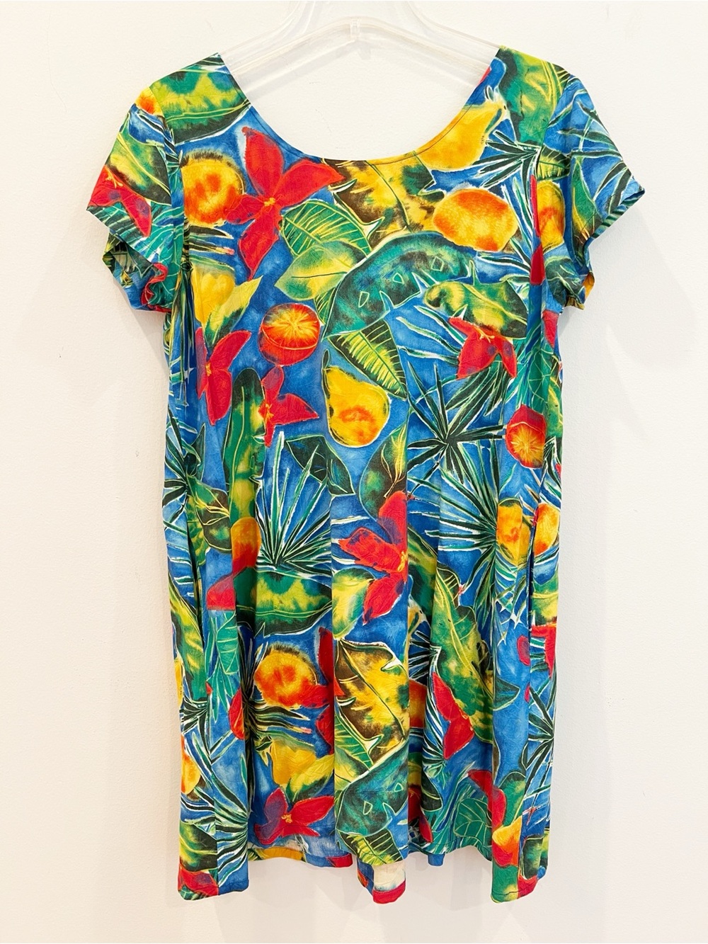 Jams World Dress Womens Large Floral Multicolor Shift Tie Back Relaxed Flowy